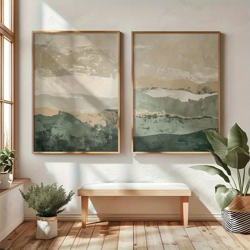 Photography Geometry - 2개/세트 와비사비 추상 기하학적 캔버스 프린트