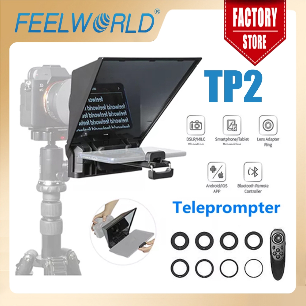 Photography Prompt - FEELWORLD 휴대용 텔레프롬프터 TP2 DSLR 카메라(원격
