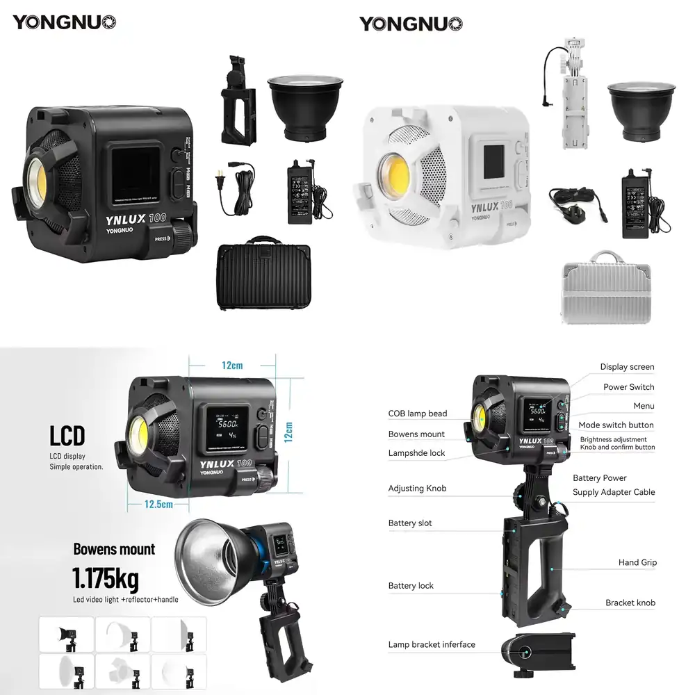 용누오 YNLUX100 100W 3200K-5600K  - Photography Videos Free 리뷰 및 가격