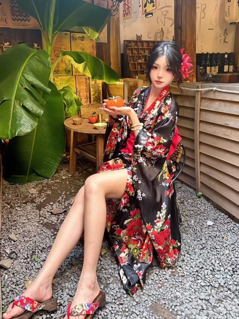 다크 빈티지 기모노 사진 촬영용 다크 롱 스커트 개선  - Photography Japanese 리뷰 및 가격